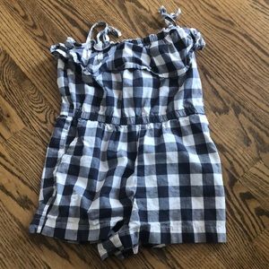 Blue Gingham Size 5 Gap Romper